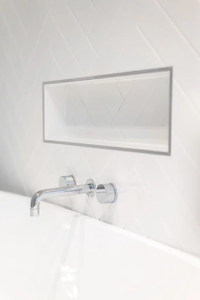 Bathroom vanity renovation detail
