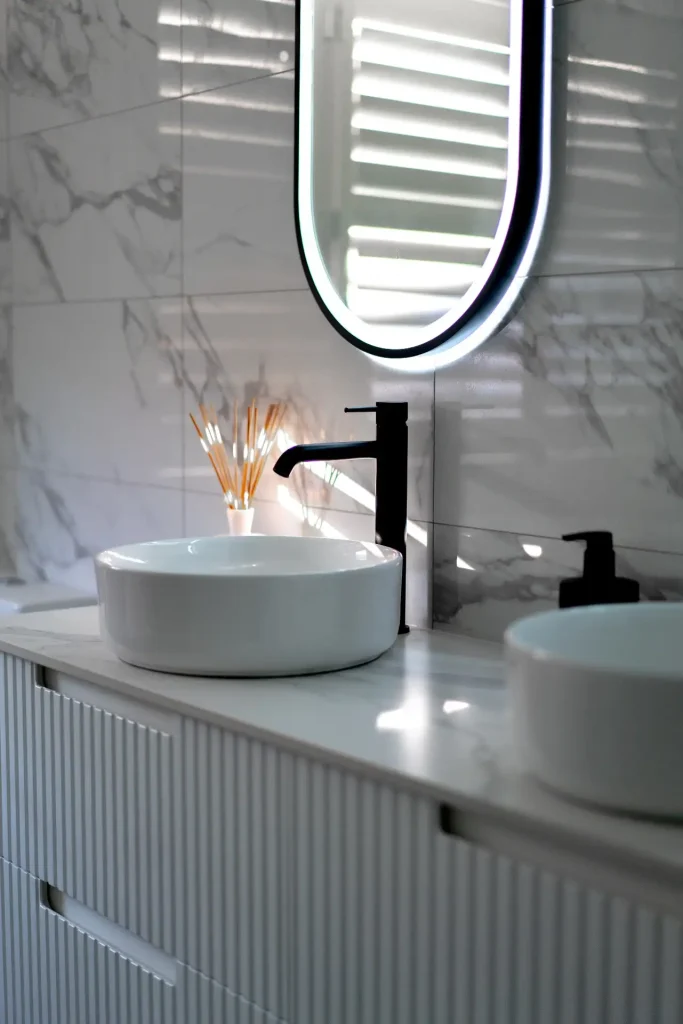 Bathroom renovation in home project